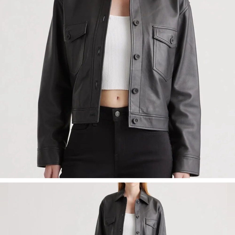 NEW (nwt) Quince 100% Leather Jacket - Picture 7 of 10